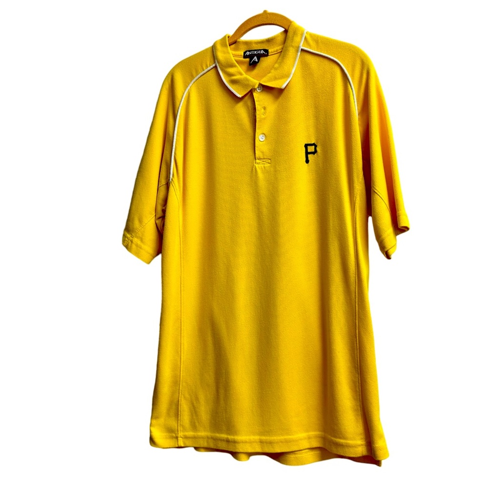 Vintage Antigua Pittsburgh Pirates Gold Shirt Sleeve Polo size M